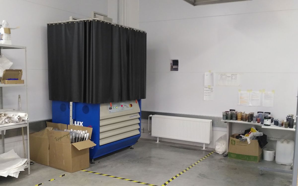 Устройство LUXDRYER HALOGEN на производстве Территория 002